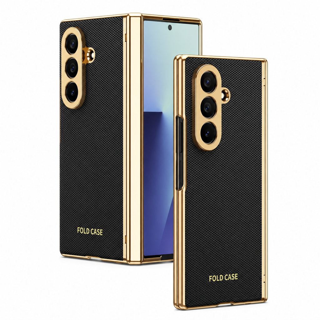 Elite Leather Armor Case With Hinge & Screen Protection For Galaxy Z Fold