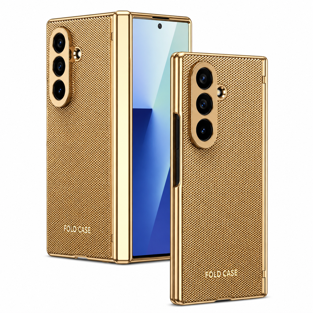 Elite Leather Armor Case With Hinge & Screen Protection For Galaxy Z Fold