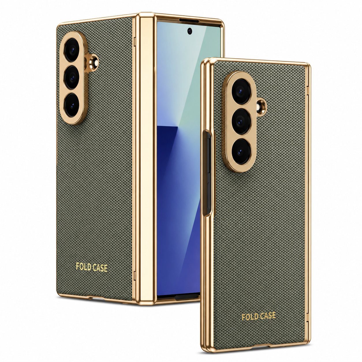 Elite Leather Armor Case With Hinge & Screen Protection For Galaxy Z Fold