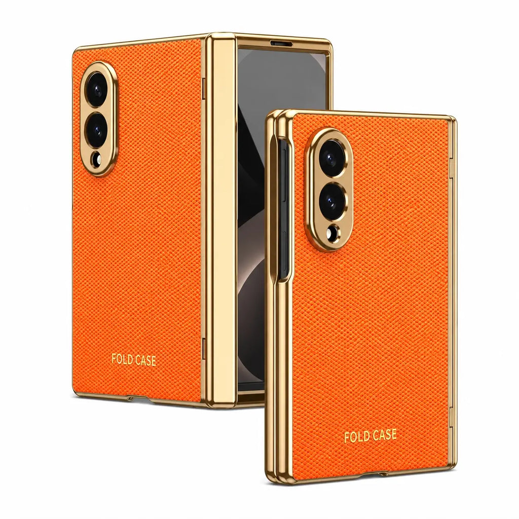 Elite Leather Armor Case With Hinge & Screen Protection For Galaxy Z Fold