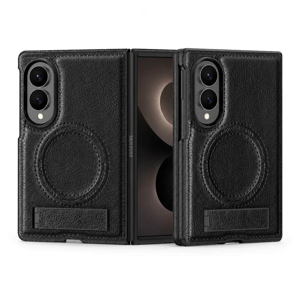 Magnetic Leather Kickstand Case For Galaxy Z Fold 8