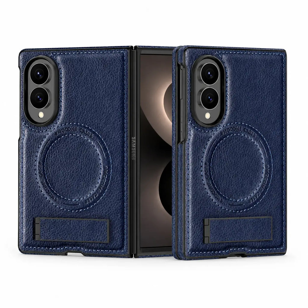 Magnetic Leather Kickstand Case For Galaxy Z Fold 8