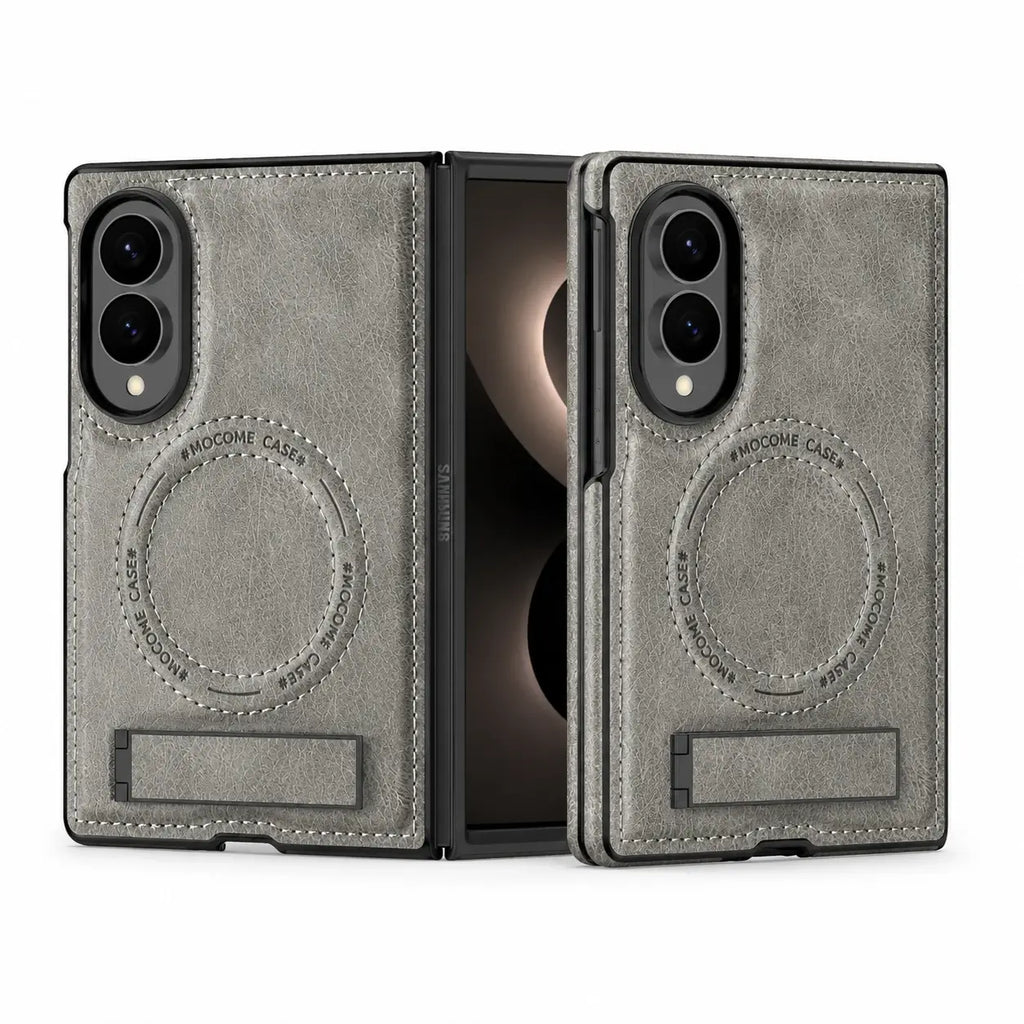 Magnetic Leather Kickstand Case For Galaxy Z Fold 8