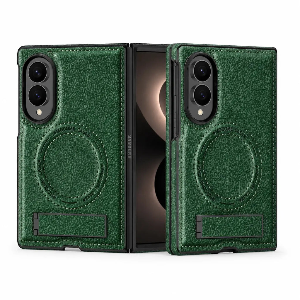 Magnetic Leather Kickstand Case For Galaxy Z Fold 8