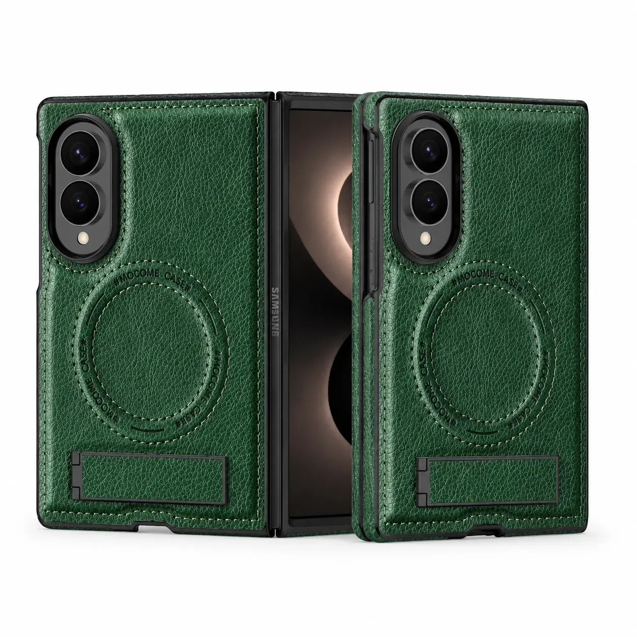 Magnetic Leather Kickstand Case For Galaxy Z Fold 8