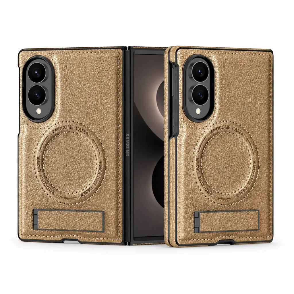 Magnetic Leather Kickstand Case For Galaxy Z Fold 8