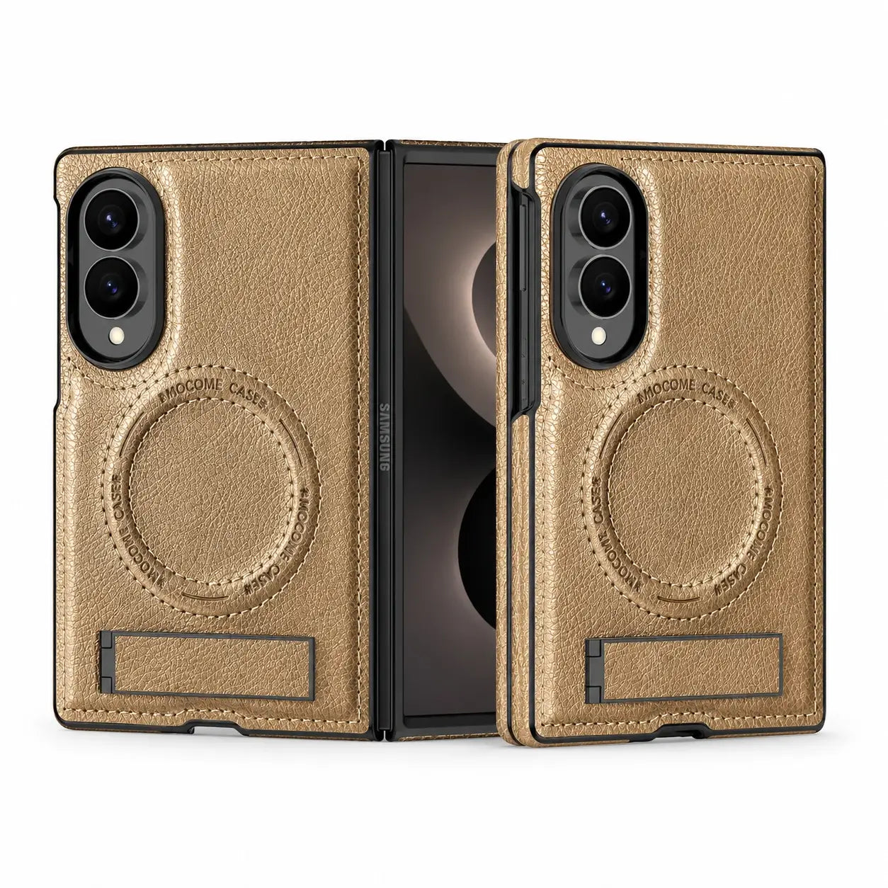 Magnetic Leather Kickstand Case For Galaxy Z Fold 8