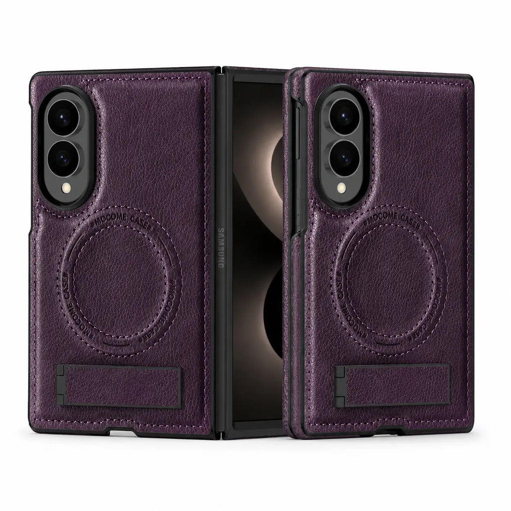Magnetic Leather Kickstand Case For Galaxy Z Fold 8