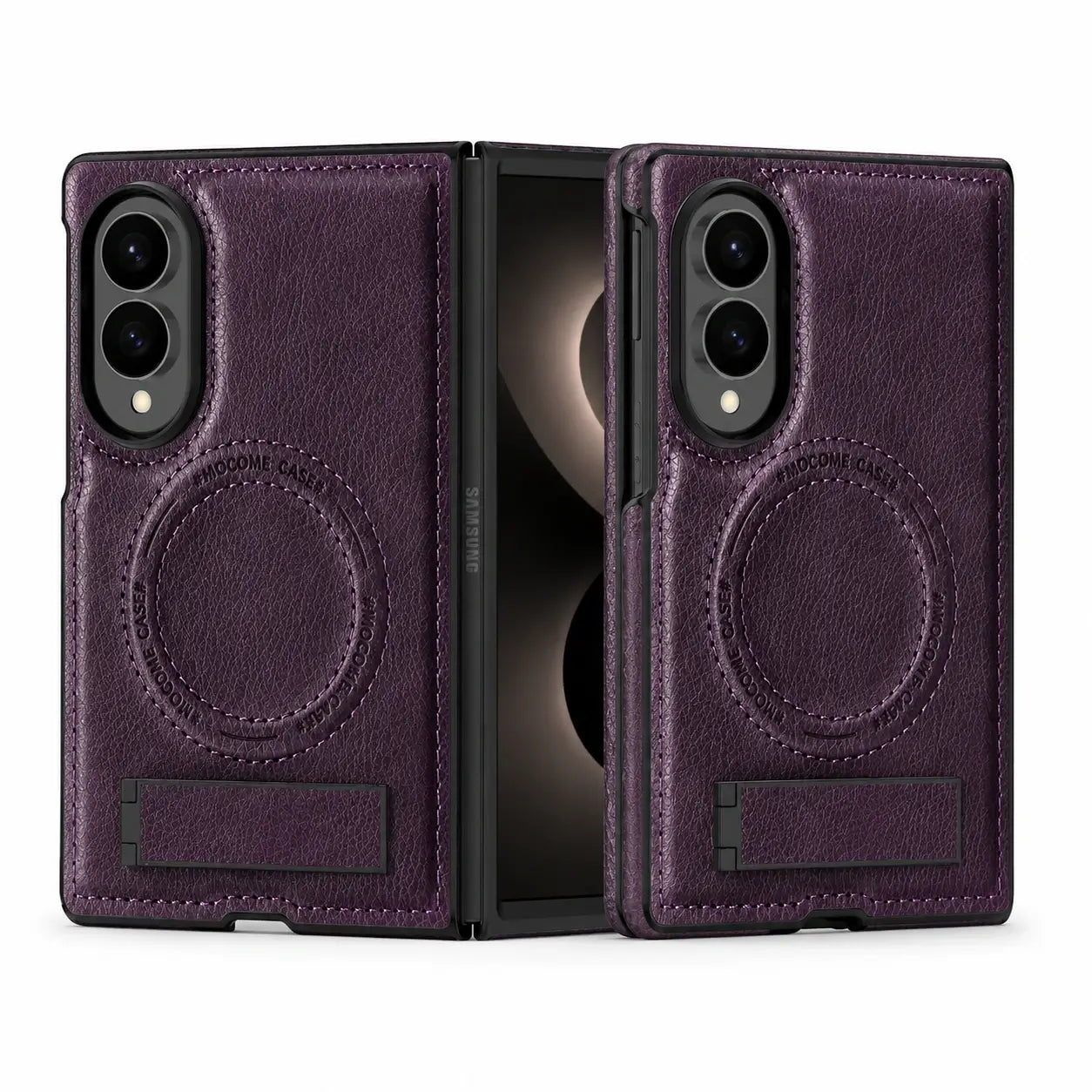 Magnetic Leather Kickstand Case For Galaxy Z Fold 8