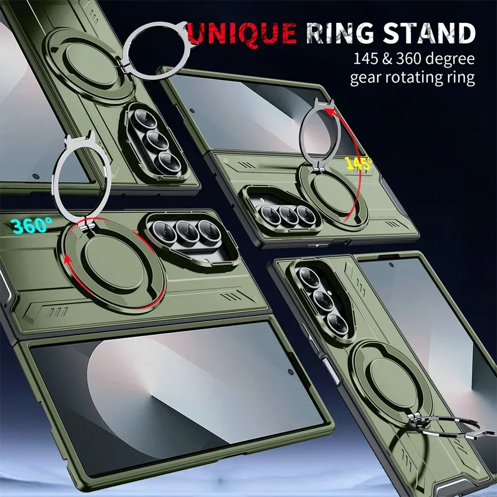 Shockproof Magnetic Ring Holder Case