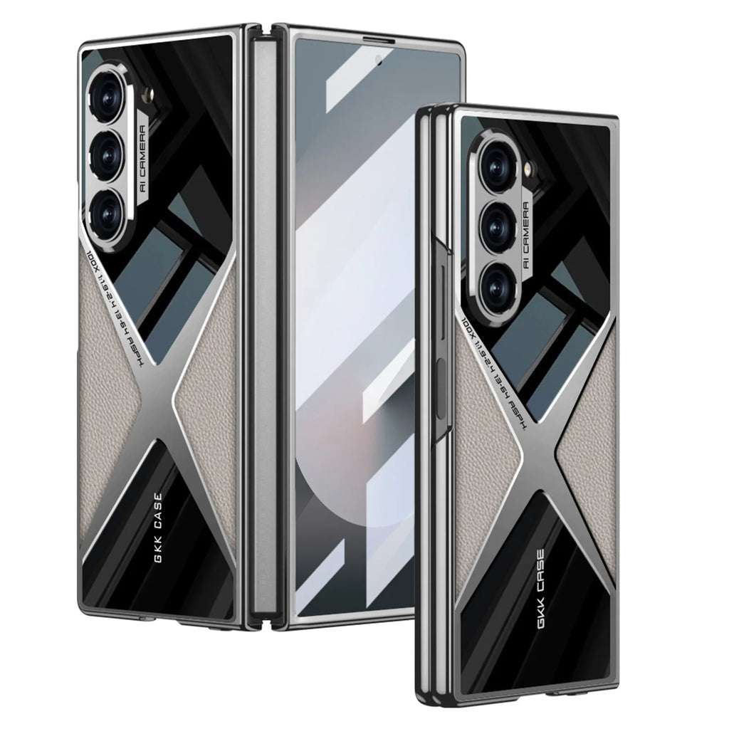 Luxury Leather Case with Camera Protection For Samsung Galaxy Z Fold 6