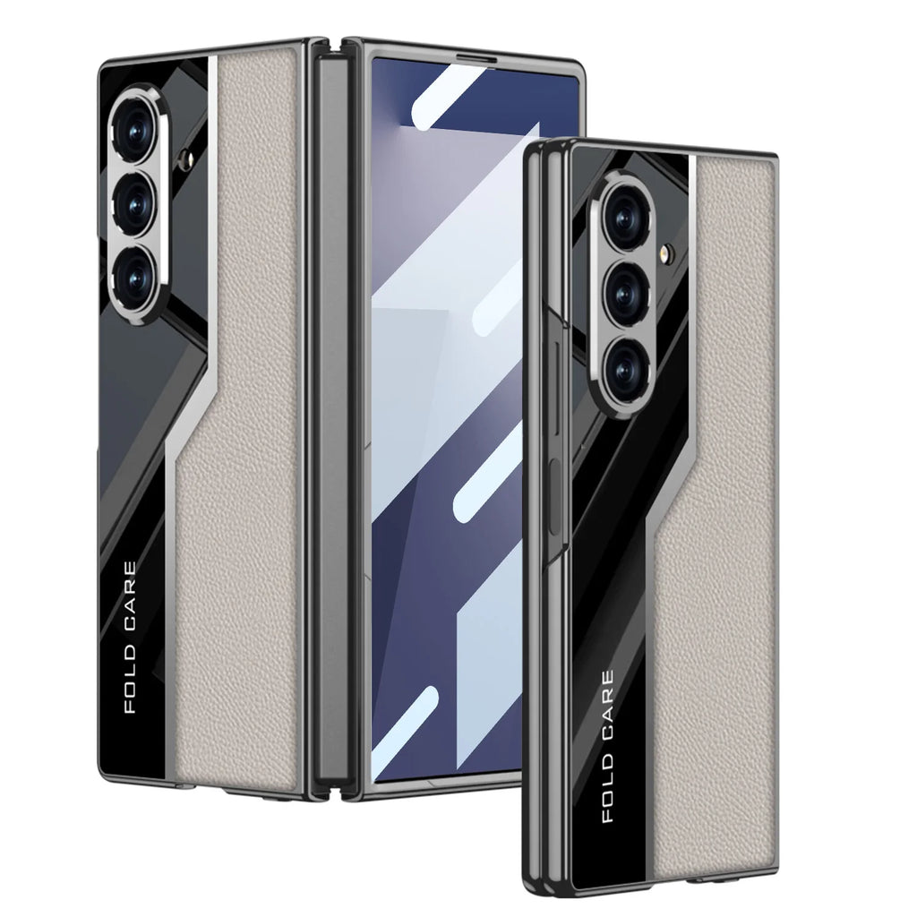 Luxury Leather Case with Hinge Protection