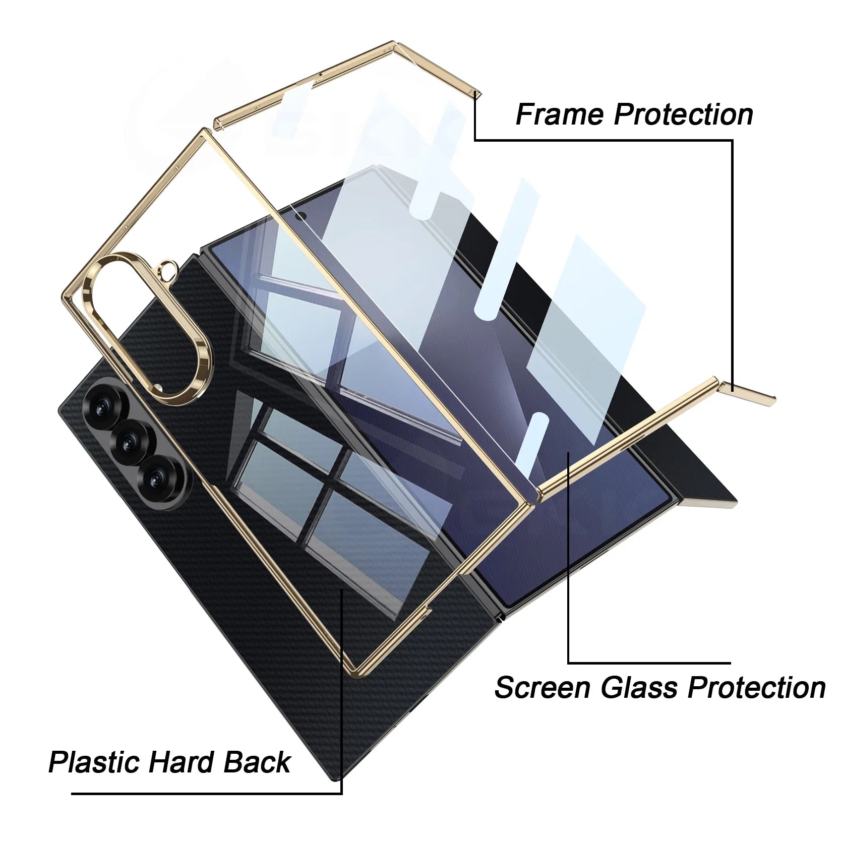 Ultra-thin Clear Case with Front Screen Glass