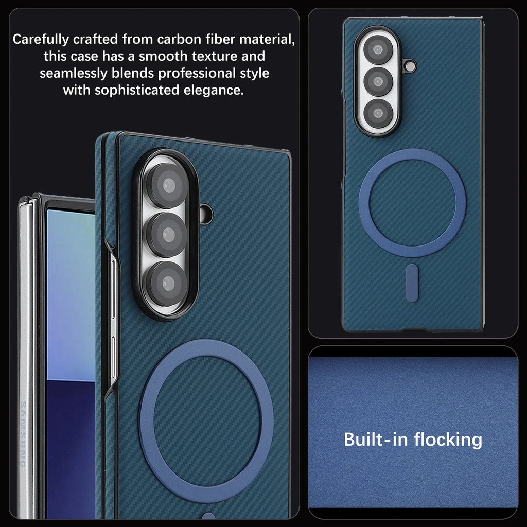Ultra Thin Carbon Fiber Leather Case For Z Fold