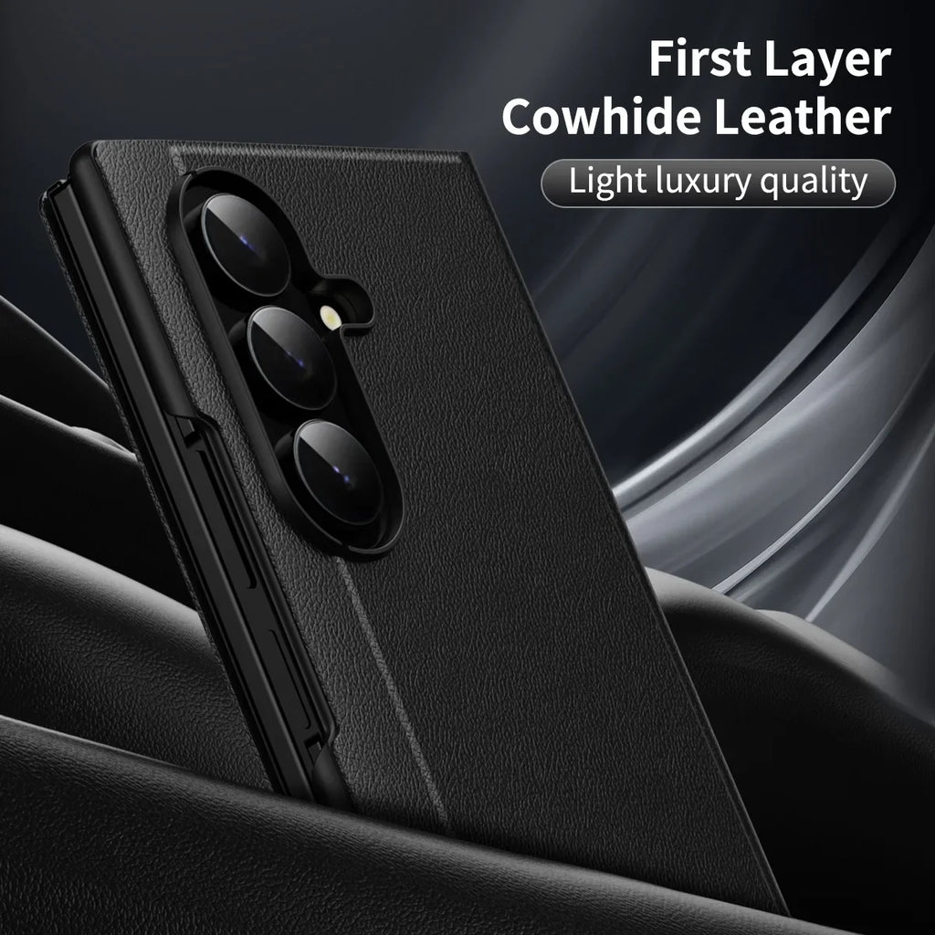 Leather Window Wallet Case For Galaxy Z TriFold
