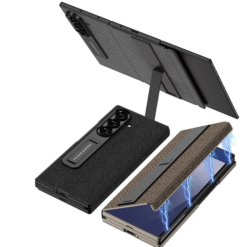 Leather Flip Case With For Galaxy Z TriFold