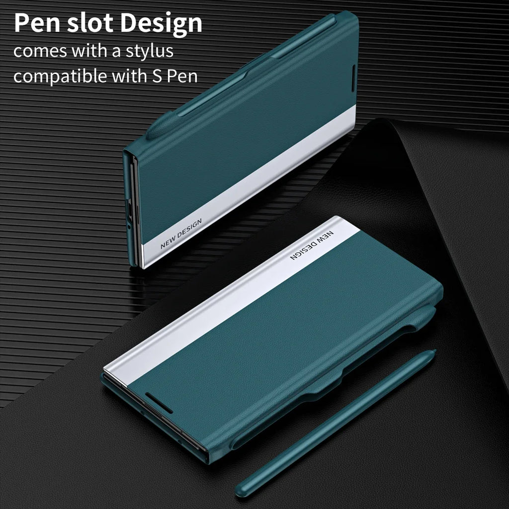 Smart View Flip Leather Case with Pen for Galaxy Z TriFold