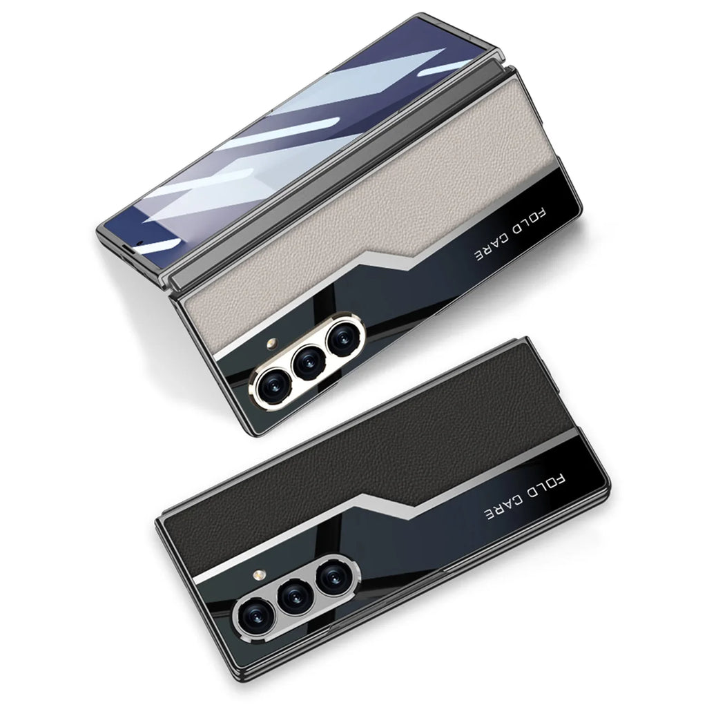 Luxury Leather Case with Hinge Protection