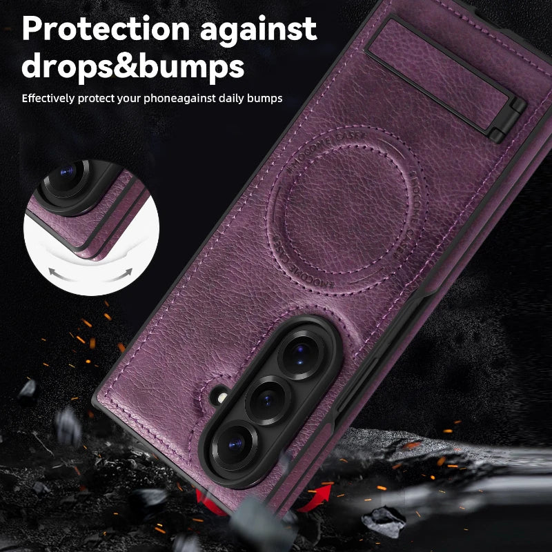 Leather Magnetic Case with Kickstand