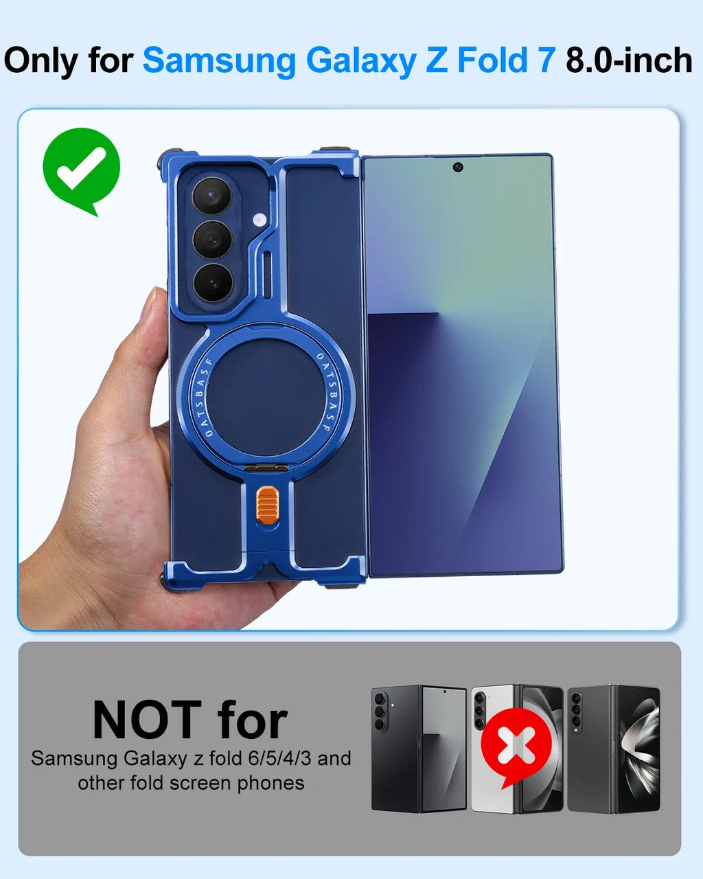 Magnetic Case with Stand For Z Fold 7