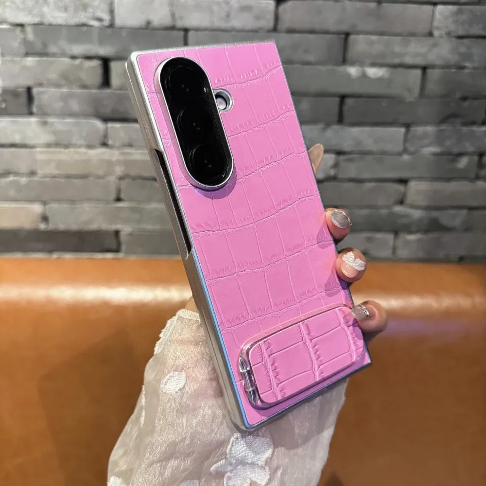 Luxury Crocodile Texture Kickstand Case