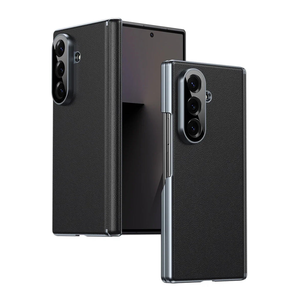 Leather Case with Hinge Protection for Galaxy Z Fold