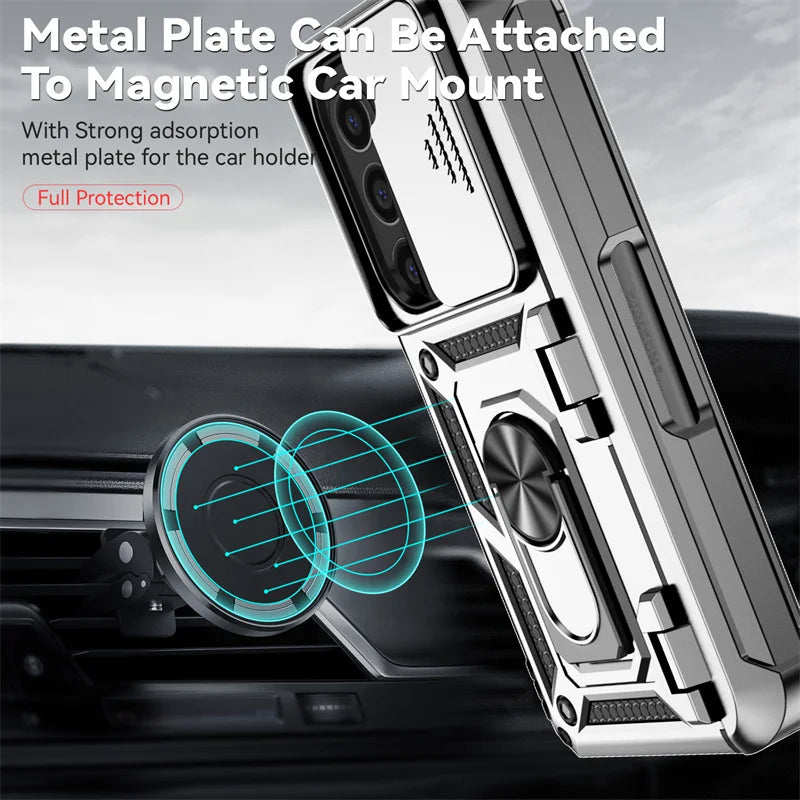 Armor Case with Kickstand & Camera Cover