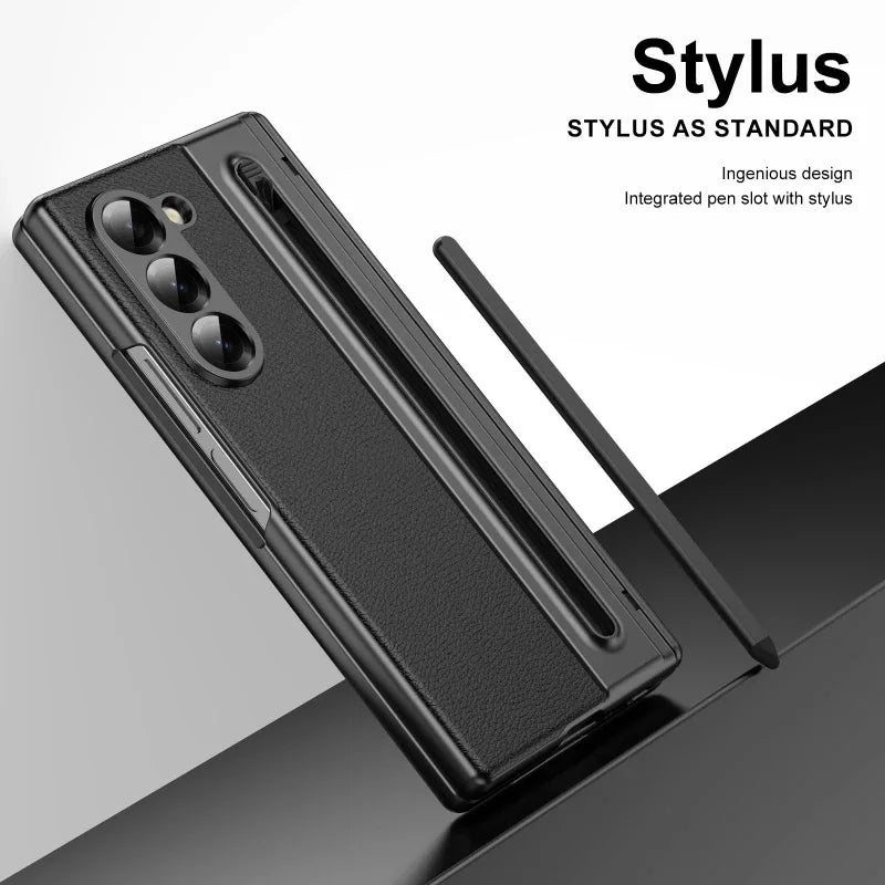 Leather Stylus Shield with Screen Potection For Galaxy Z Fold 8