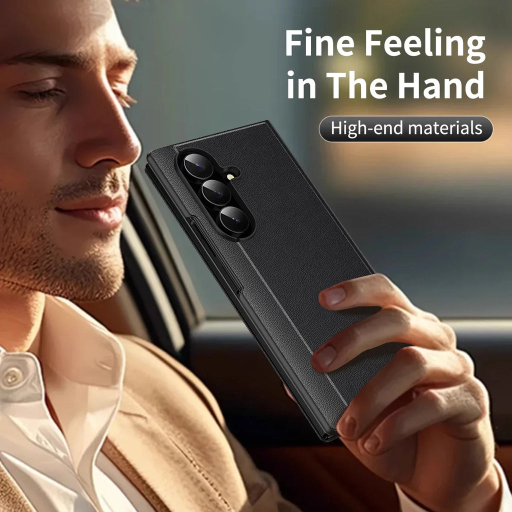 Leather Window Wallet Case For Galaxy Z TriFold