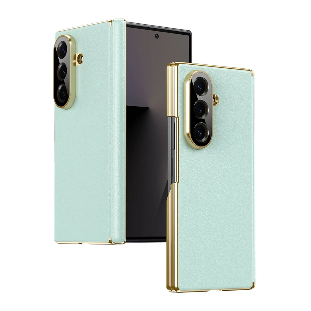 Leather Case with Hinge Protection for Galaxy Z Fold