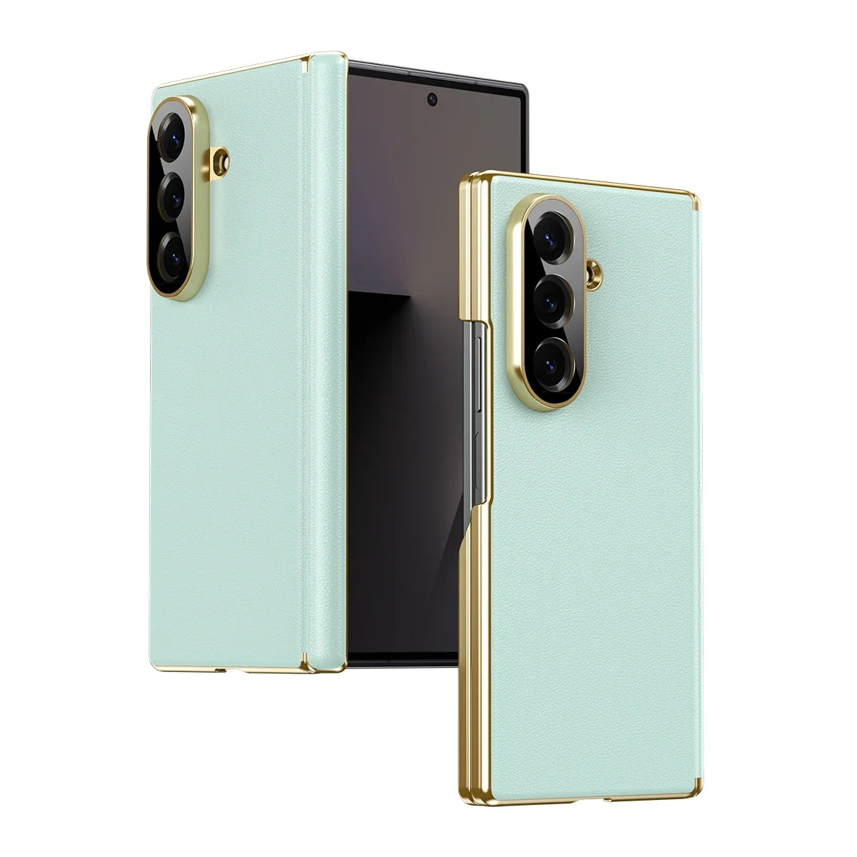 Leather Case with Hinge Protection for Galaxy Z Fold