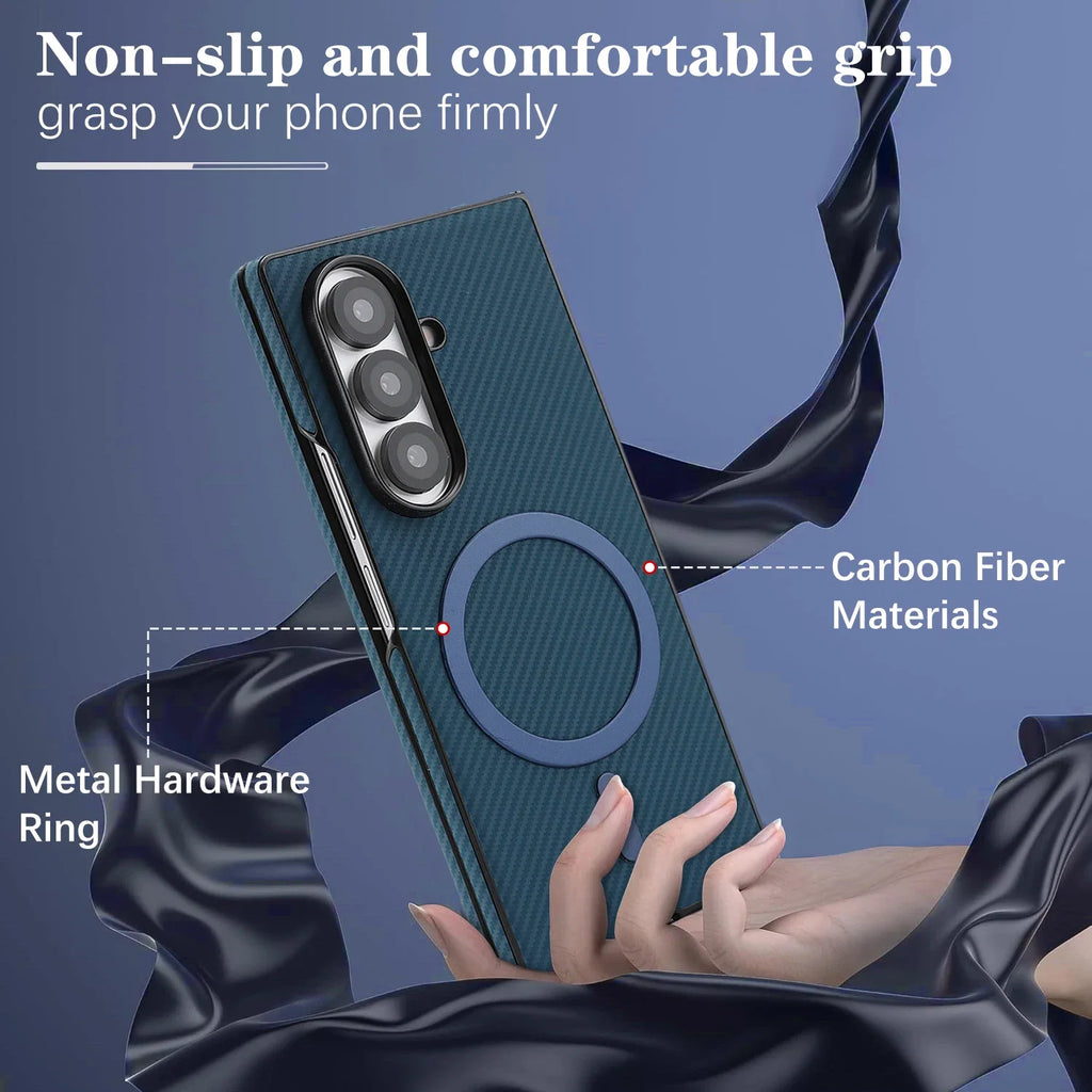 Ultra Thin Carbon Fiber Leather Case For Z Fold