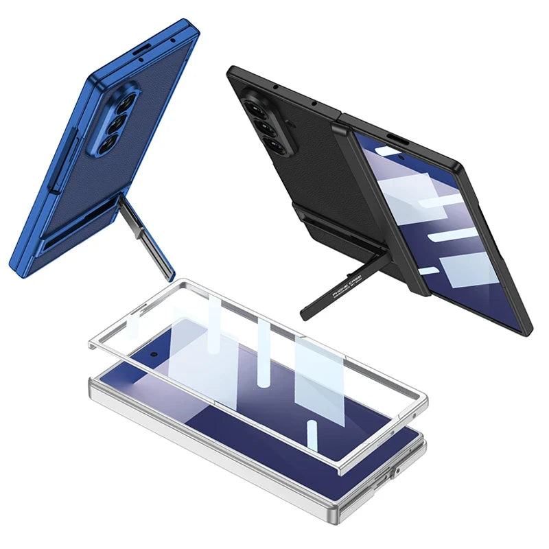 Magnetic Kickstand Leather Case For Z Fold 7