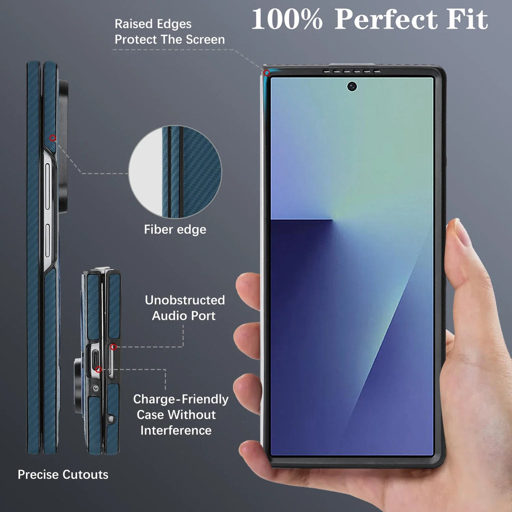 Ultra Thin Carbon Fiber Leather Case For Z Fold