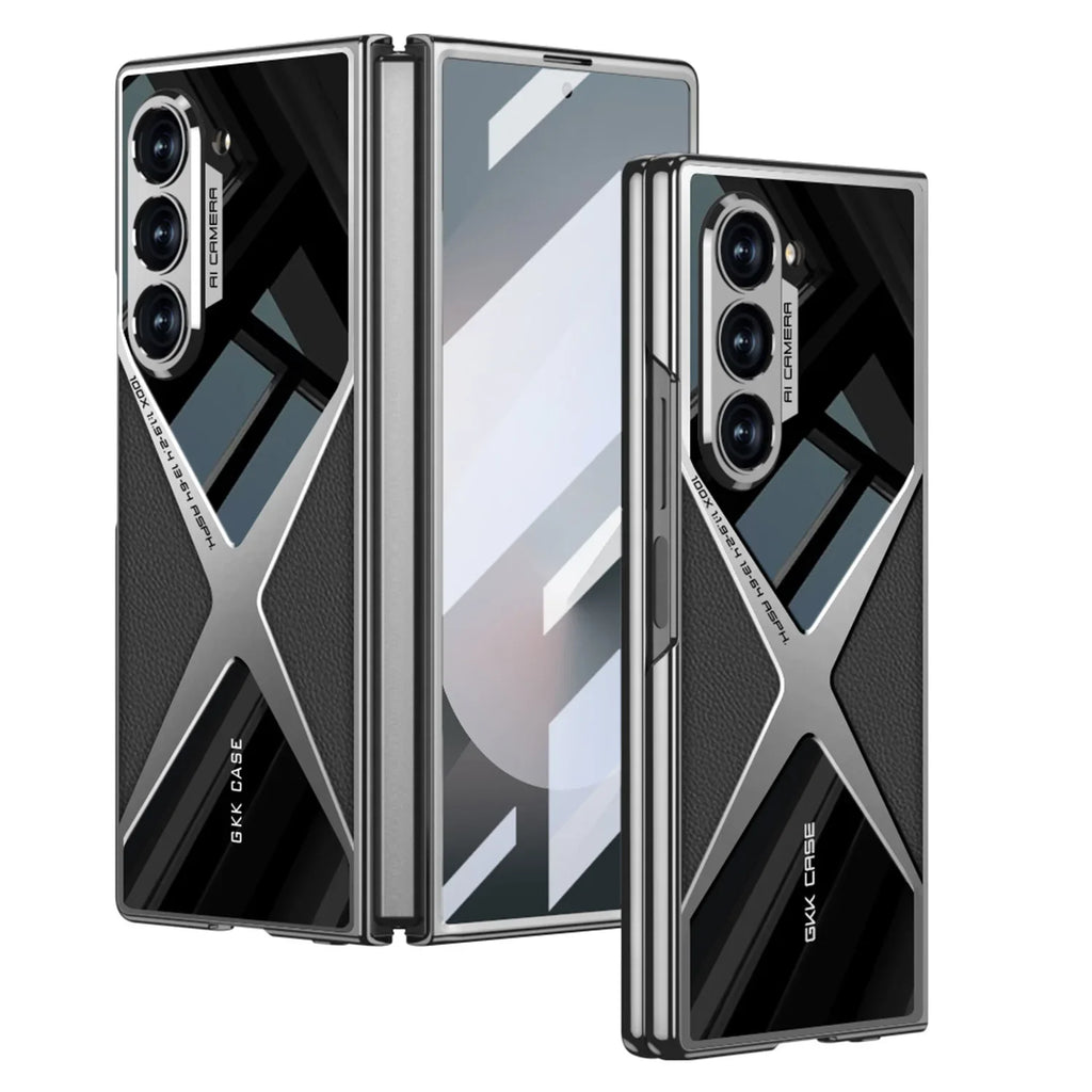 Luxury Leather Case with Camera Protection For Samsung Galaxy Z Fold 6