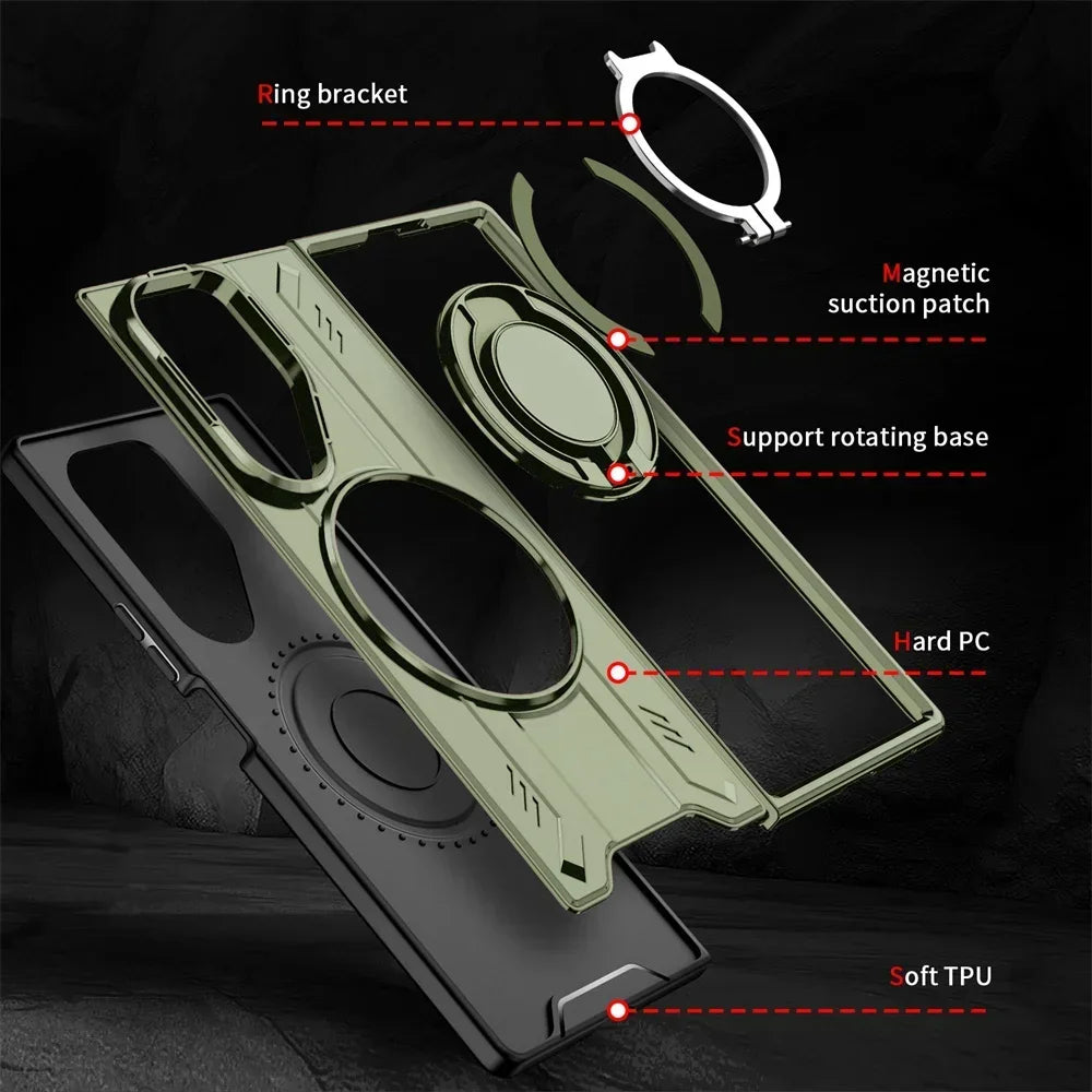Shockproof Magnetic Ring Holder Case