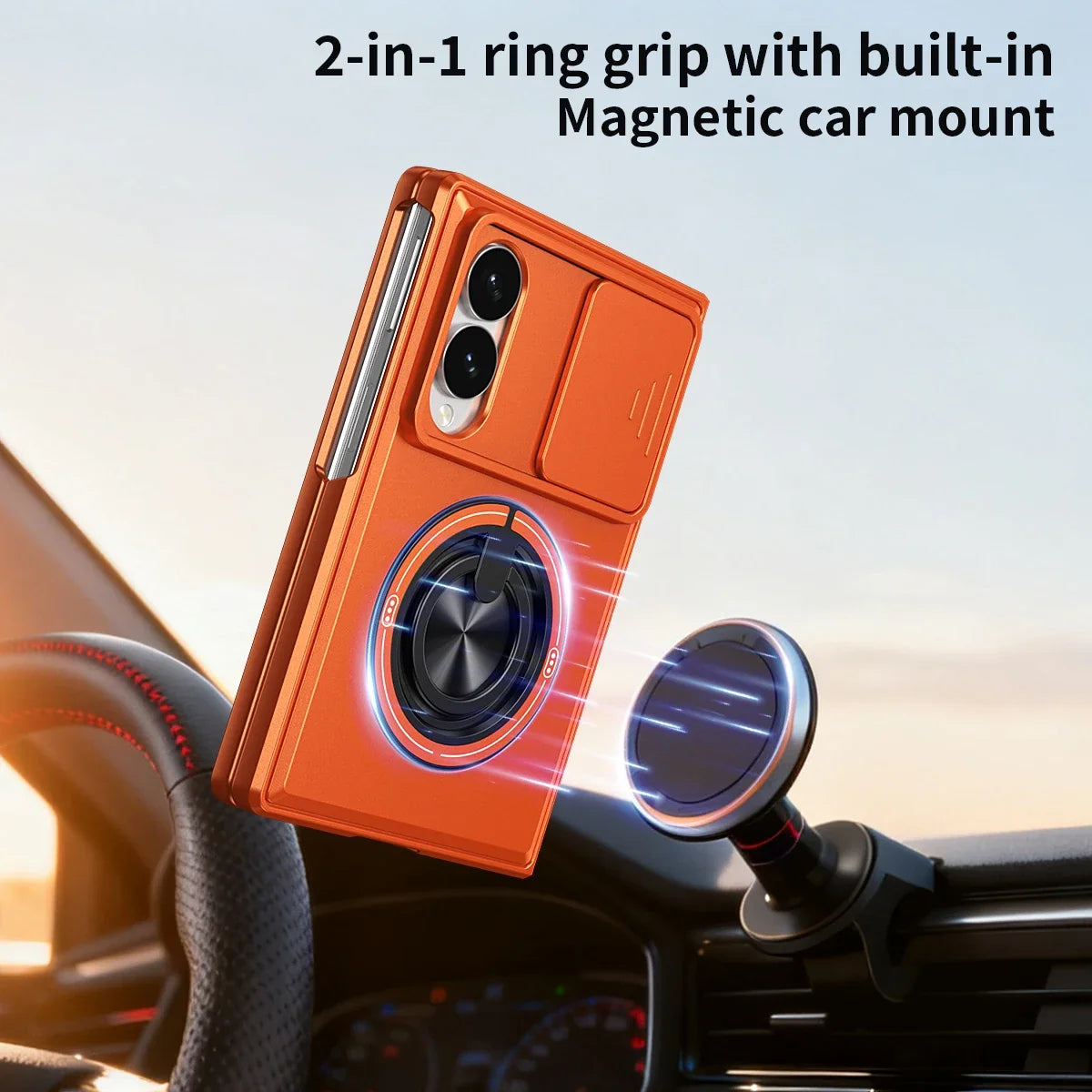 MagSafe Ring Armor Case For Galaxy Z Fold Series