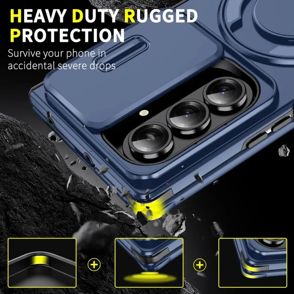 Magnetic Kickstand Case with Slide Camera Protetction