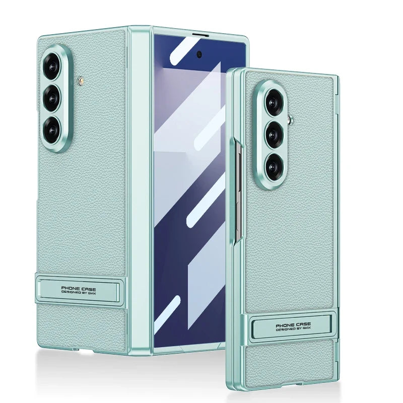 Magnetic Kickstand Leather Case For Z Fold 7