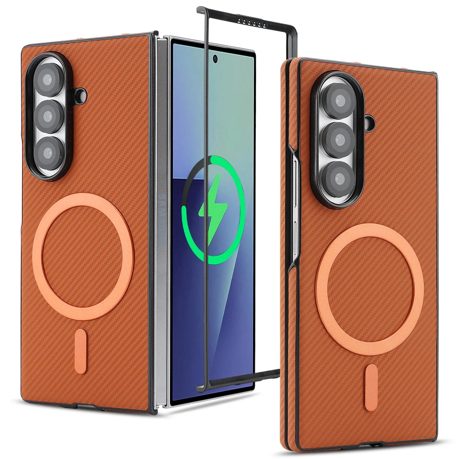 Ultra Thin Carbon Fiber Leather Case For Z Fold