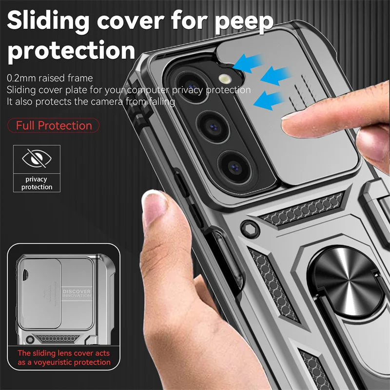 Armor Case with Kickstand & Camera Cover