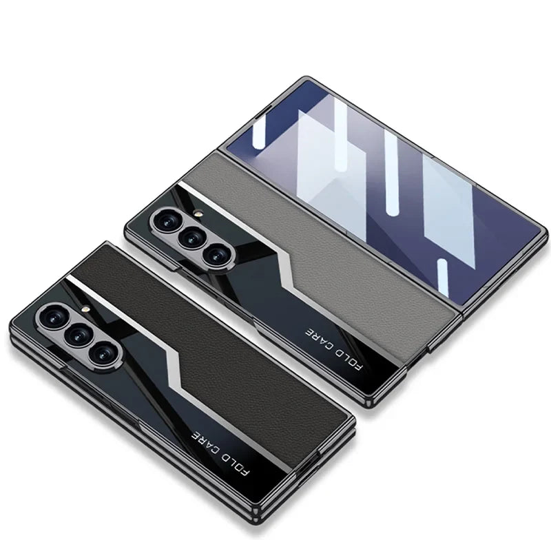 Luxury Leather Case with Hinge Protection