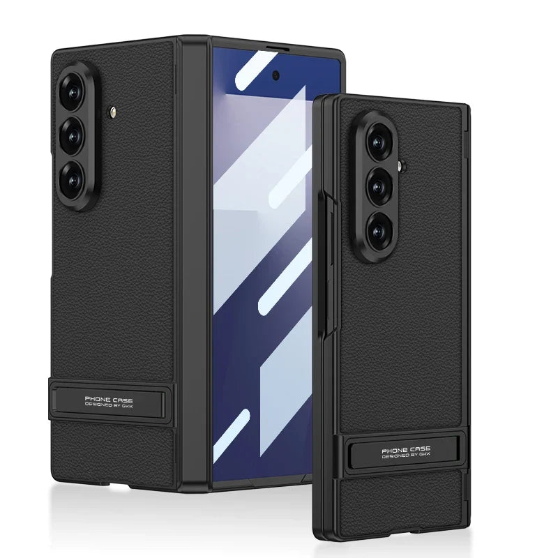Magnetic Kickstand Leather Case For Z Fold 7
