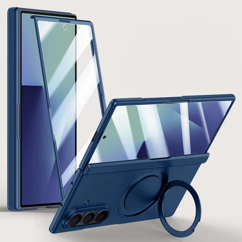 Magnetic Ring Stand Case with Screen Protection