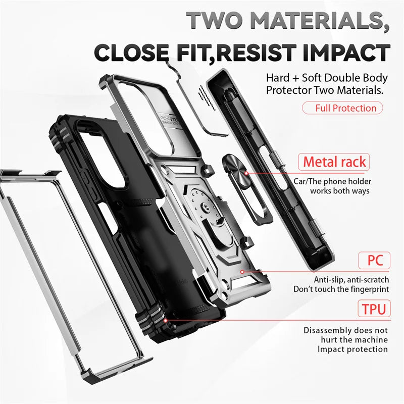 Armor Case with Kickstand & Camera Cover