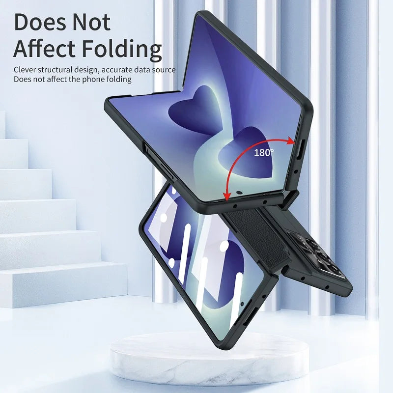 Leather Kickstand Case For Galaxy Z Fold Series