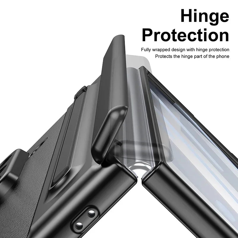 Leather Stylus Shield with Screen Potection For Galaxy Z Fold 8