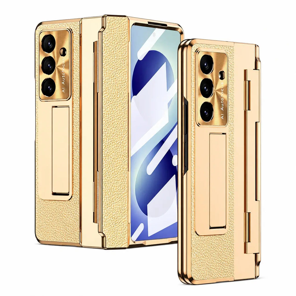 Leather Kickstand Case For Galaxy Z Fold Series