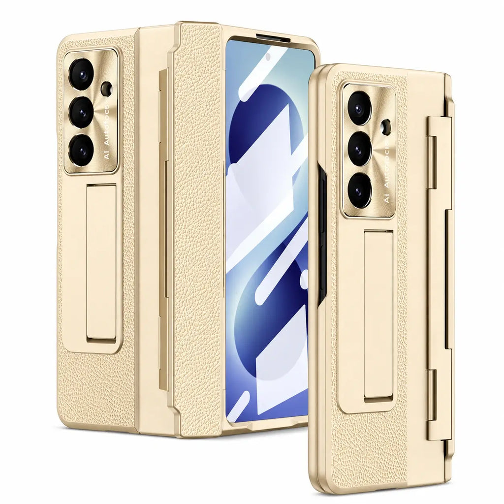 Leather Kickstand Case For Galaxy Z Fold Series