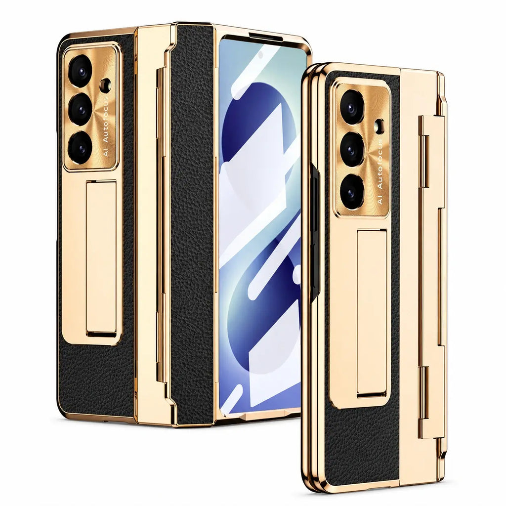 Leather Kickstand Case For Galaxy Z Fold Series